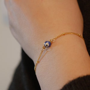 Nazar / Evil Eye - Bracelet with 18K gold made of stainless steel for women girls as a gift