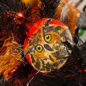 Hand painted Owl Ornament