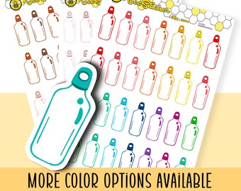 Hydrate Bottle Stickers | Choose from multiple colors | Planner Stickers | FU001