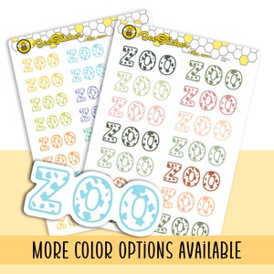 Zoo Planner Stickers | Choose from multiple colors | Planner Stickers | FP015