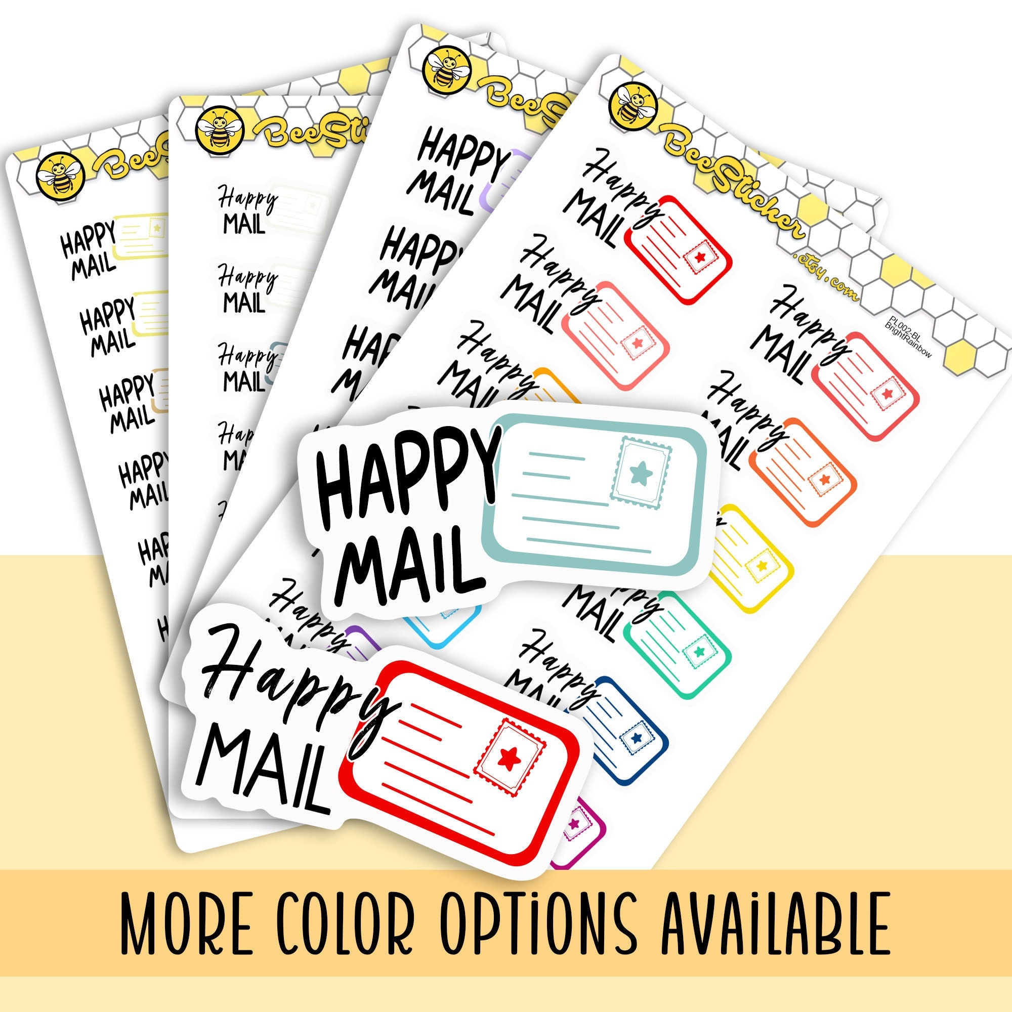 Mail Drop Sticker Happy Mail Stickers | Choose From Multiple Colors | Planner Stickers ...