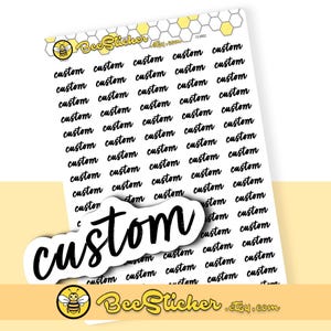 Stickers alphabet petits caractères personnalisés | Choisissez parmi plusieurs couleurs | Stickers pour agenda | CU002