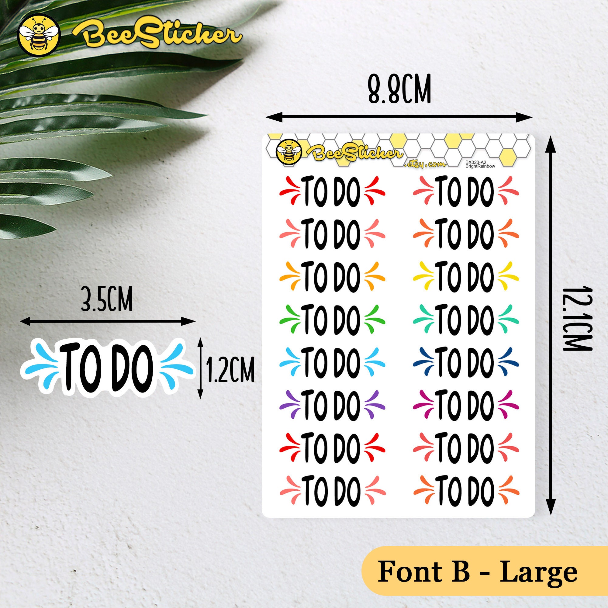 To Do Sticker To Do Stickers | Choose From 2 Fonts and Multiple Colors | Planner ...