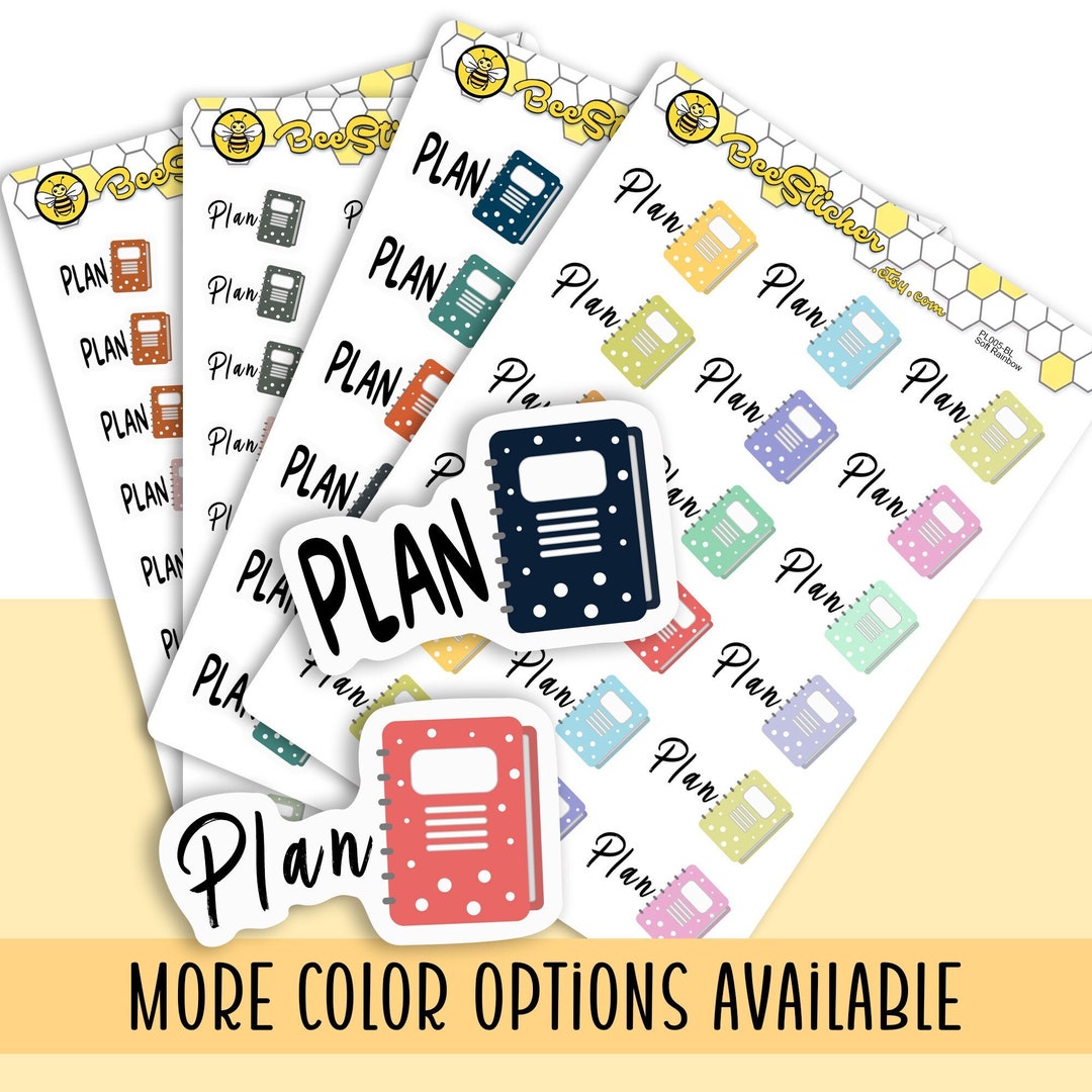 Plan Planner Stickers | Choose From Multiple Colors | Planner Stickers ...