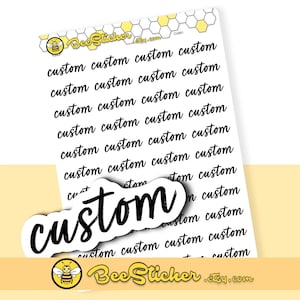 Aangepaste mini-woordstickers | Kies uit meerdere kleuren | Plannerstickers | CU001