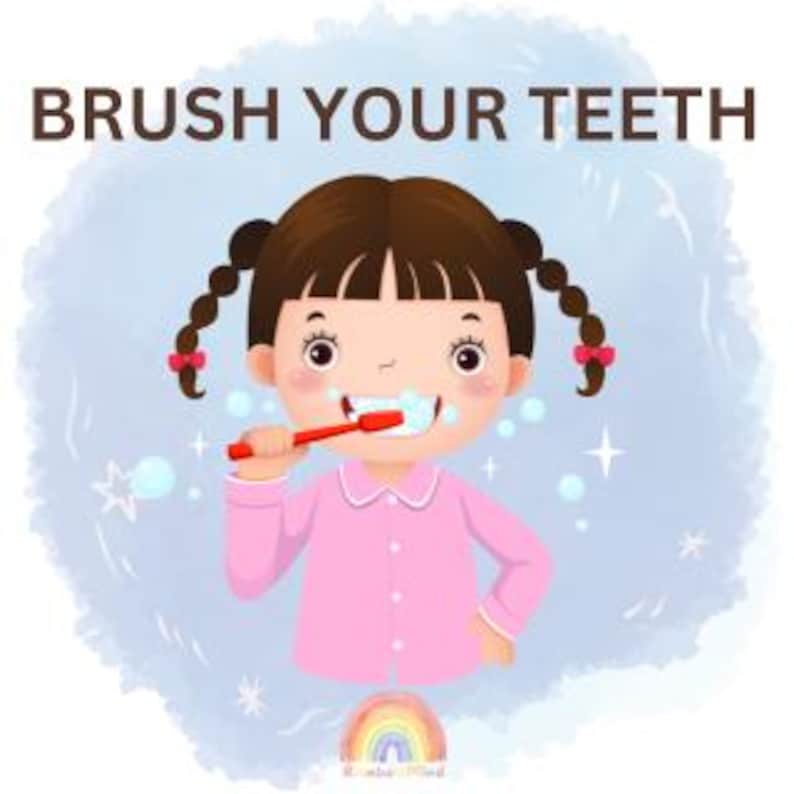Brush Your Teeth - Nursery Rhyme With Pictures - Etsy