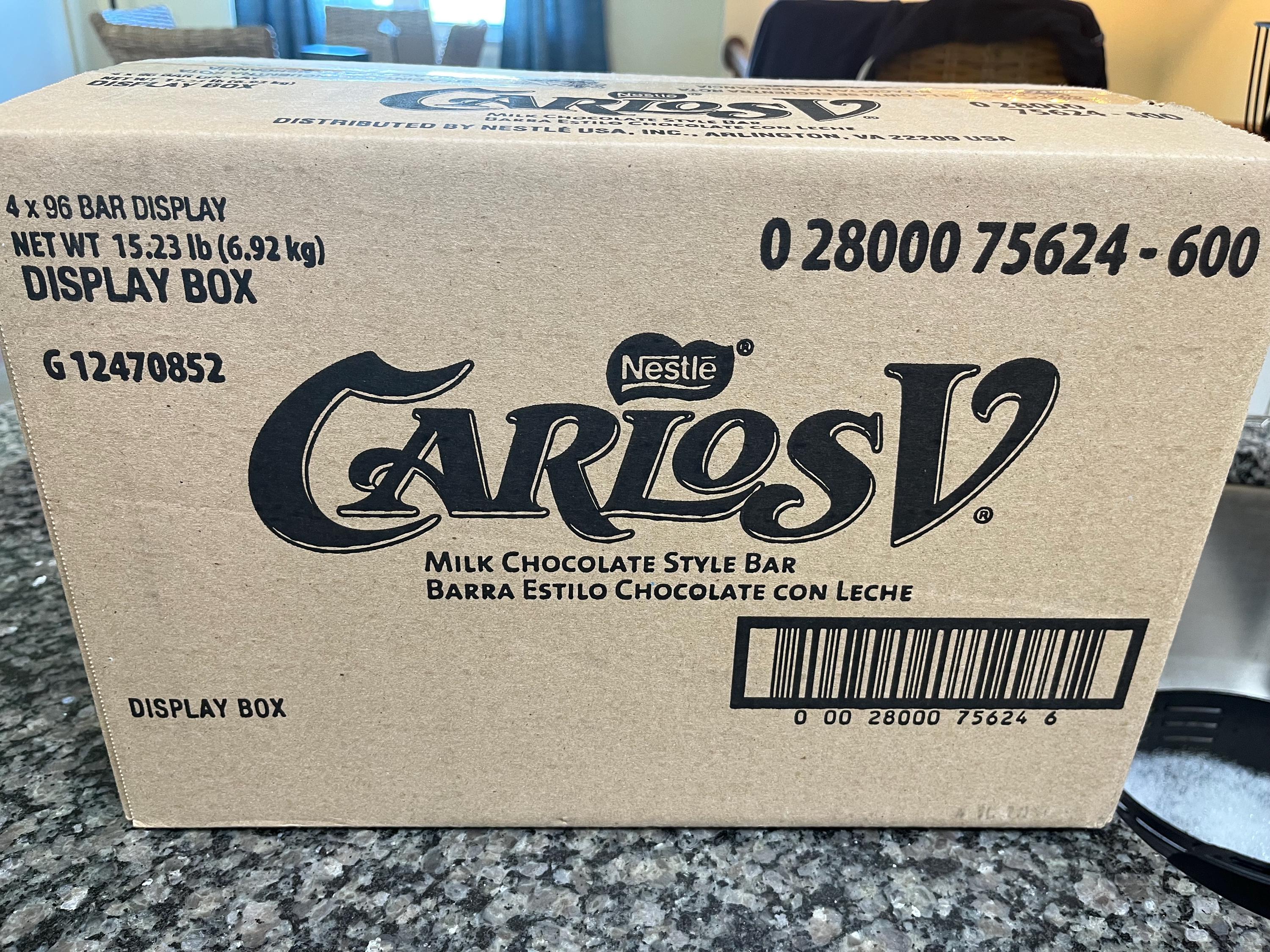CarlosV Milk Chocolate Style Bar