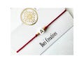 Personalised White & Gold "Initial" Rakhri, Handmade Rakhri,32 Colours 100% Egyptian Cotton, Colourfast, Raksha Bandhan, Friendship Bracelet product logo