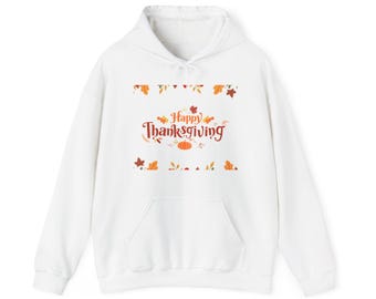 Happy Thanksgiving Pumpkin Autumn Fall Season Family Hoodie, Thanksgiving Hoodie, Pumpkin Hoodie, Autumn Sweatshirt, Family Sweatshirt, Fall