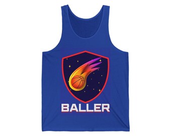 Customized 3D Space Comet Basketball Jersey Baller Unisex Tank Top