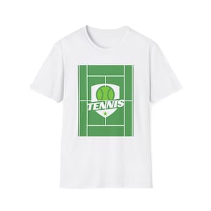 Tennis Court Sports Tee, Tennis T-Shirt Gift For Tennis Lovers, Unisex Softstyle Shirt, Tennis Lover Gift, Tennis Player Apparel, Tennis Fan