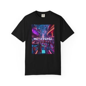 Metaverse T-Shirt, Virtual Reality Tee, Cyberpunk Clothing, Unisex Graphic Shirt, Futuristic Apparel