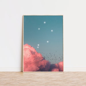 Libra Zodiac Wall Art Print. Libra Constellation Wall Art Print. Libra Art, Libra Wall Art, Astrology Art. Libra Poster. Unframed.