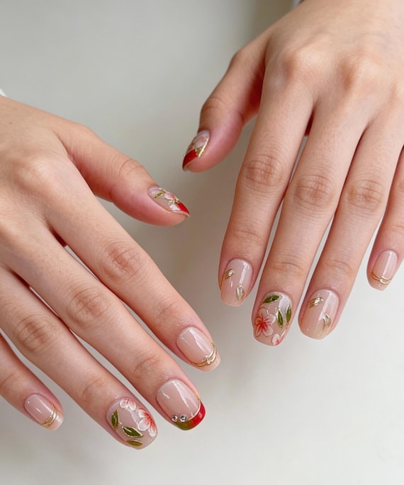 EVER NAIL エバーネイル Glass French Nude Glass-nail-designs