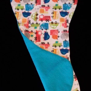 Cement Trucks & Firefighter Trucks…Absorbent, Cotton, Double-sided, Reversible Terrycloth Baby Burp Cloth