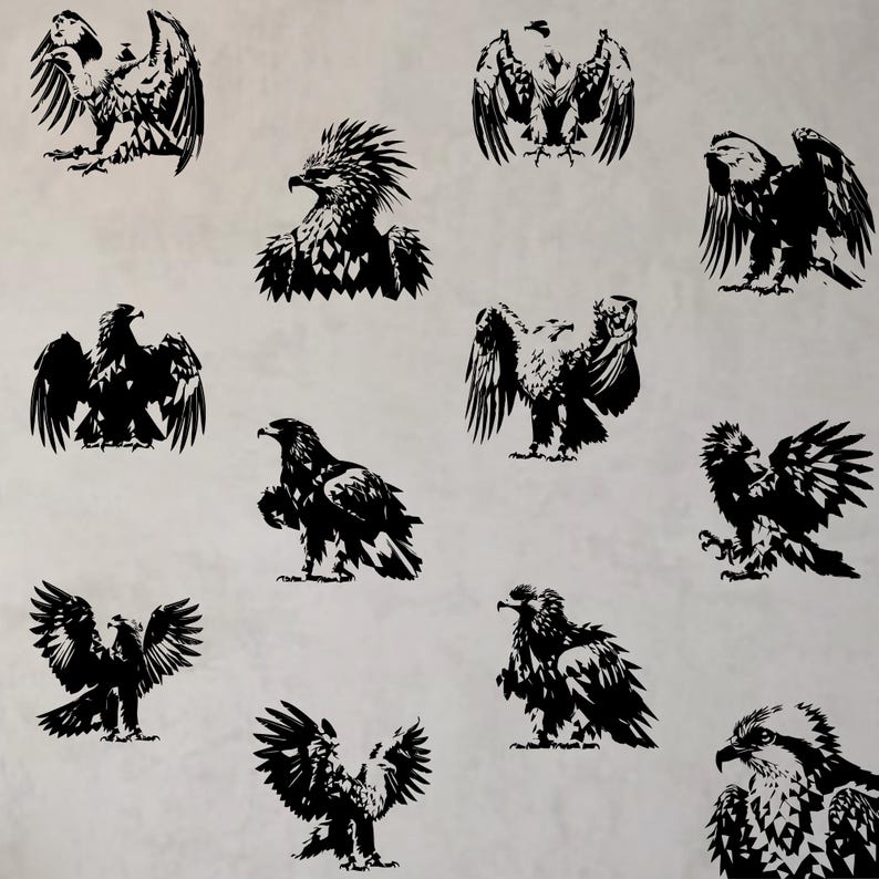 American Bald Eagle Wall Art – Low Poly Bird Painting, Low Poly ...