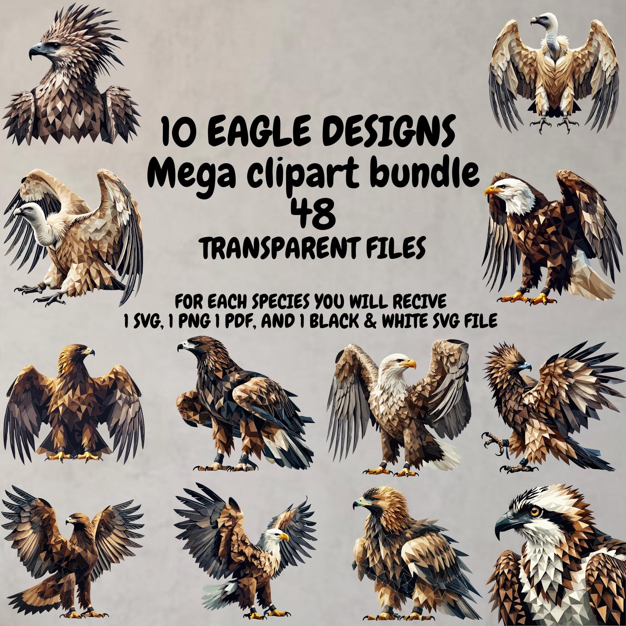 American Bald Eagle Wall Art – Low Poly Bird Painting, Low Poly ...