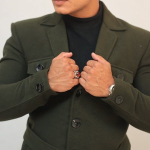 dark green,Black Formal Blazer for Men, Blazer for Office, Blazer for Men, Formal Blazer for Men image 2