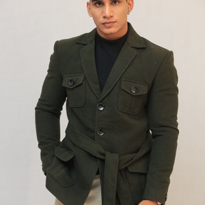 dark green,Black Formal Blazer for Men, Blazer for Office, Blazer for Men, Formal Blazer for Men image 1