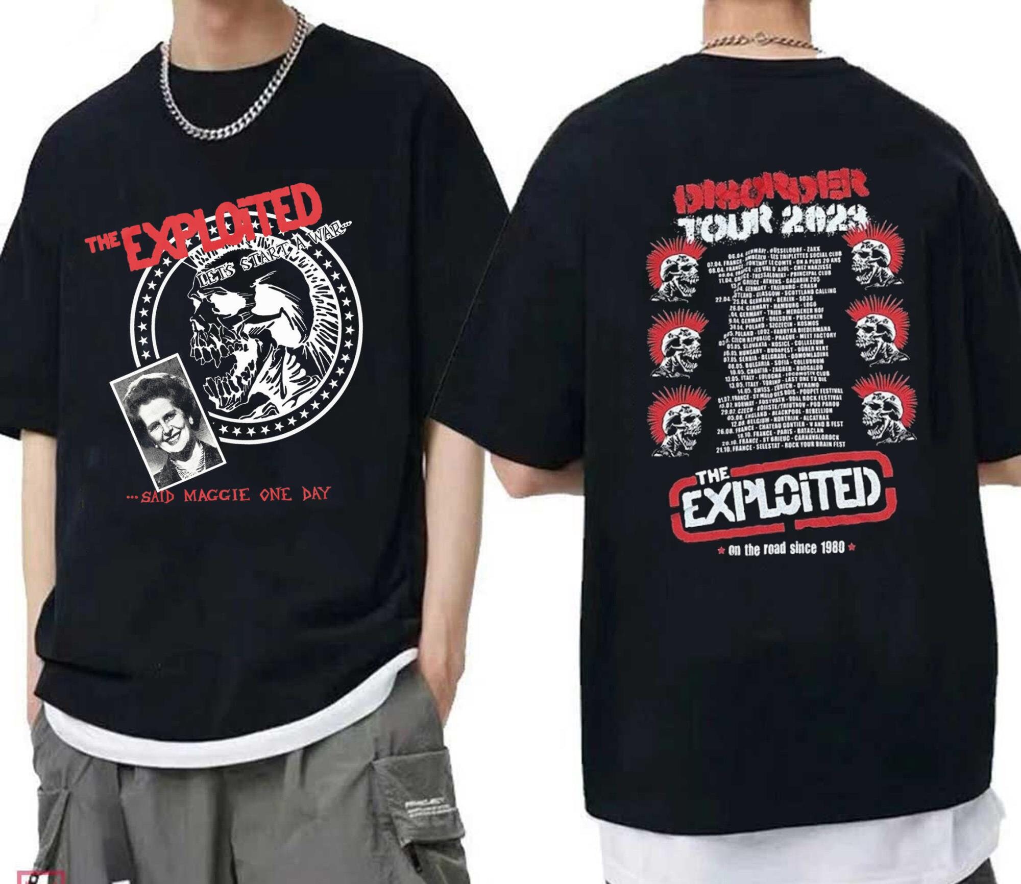 The Exploited Disorder Tour 2023 T-Shirt, The Exploited Band T-Shirt