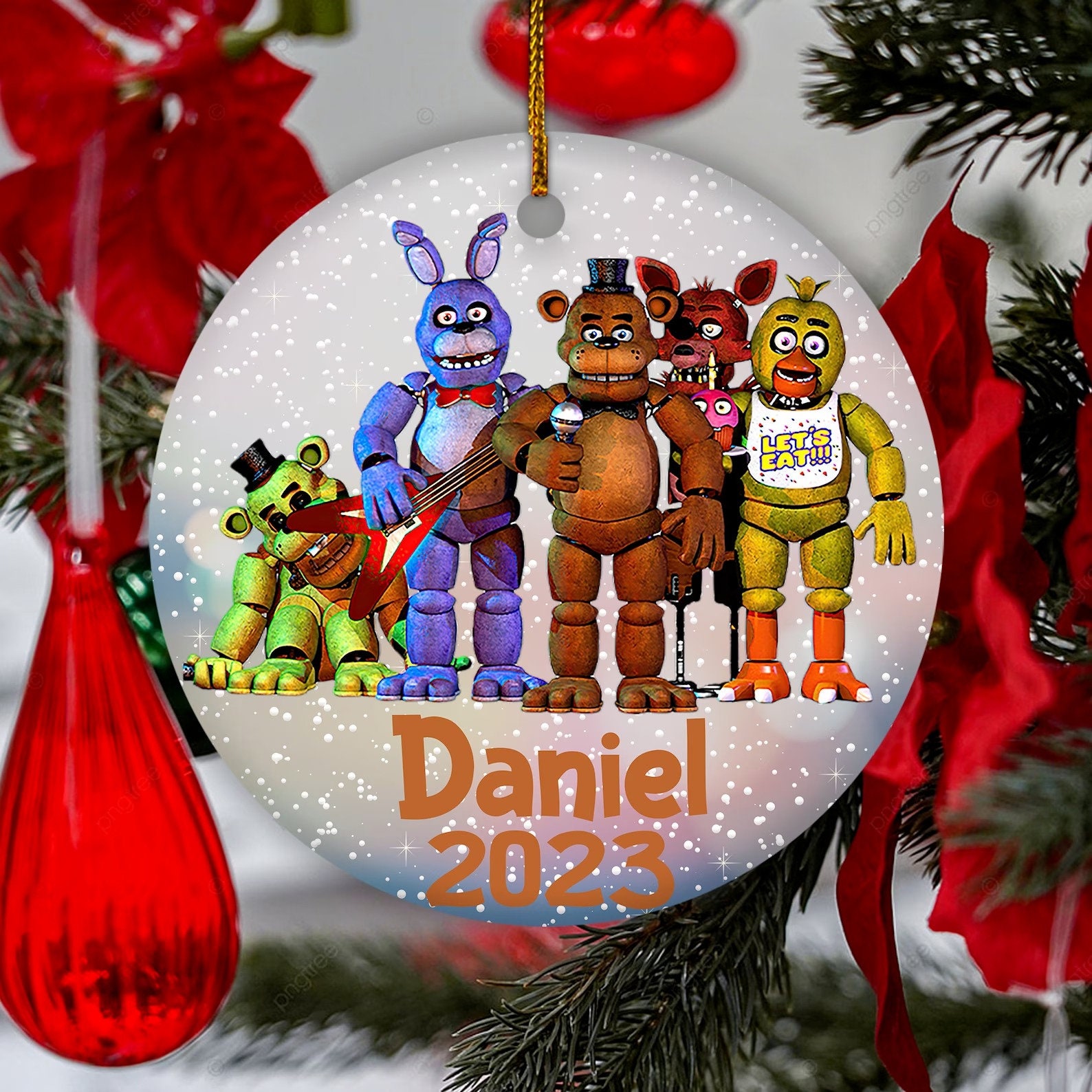Personalized Five Nights at Freddys Ornament Fnafs Christmas - Etsy