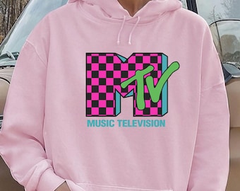 Mtv Hoodie Sweatshirt, 90s MTV Cool Graphic Hoodies, Band tee, 90's Party Shirt, Unisex Sweatshirgt, Gift For Mtv Fun