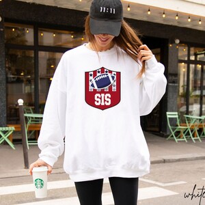Custom Football Sweatshirt, Personalized Football Sweater, Custom Sports Gameday School Spirit College Football Crewneck, Custom Football