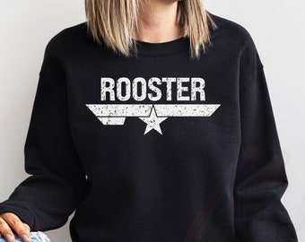 Custom Maverick Rooster Sweatshirt, Goose Tee, Viper Hoodie, Custom Name Grunge Effect Tshirt Gift