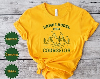 Custom Camp Shirt, Personalized Camp Counselor Shirt,Counselor Camping shirts for Family Friends,Summer Camp Shirts Camping Trip,Matching