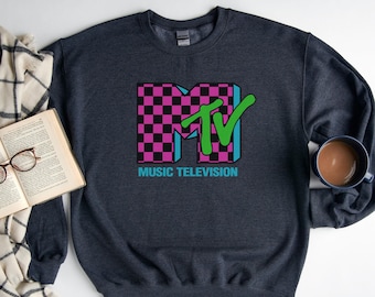 Mtv Funny Design Sweatshirt, 90s MTV Cool Graphic Sweater, Band tee, )0's Party Shirt,,unisex tee, Gift For Mtv Fun
