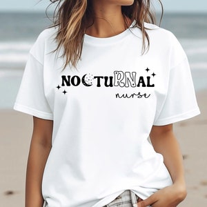 Nocturnal RN Shirt, Night Shift Nurse, Shirt, Funny Shirt for Nurse, Nurse Gift, Registered Nurse Tee, RN Shirt, Nurse Life, New Nurse 画像 2
