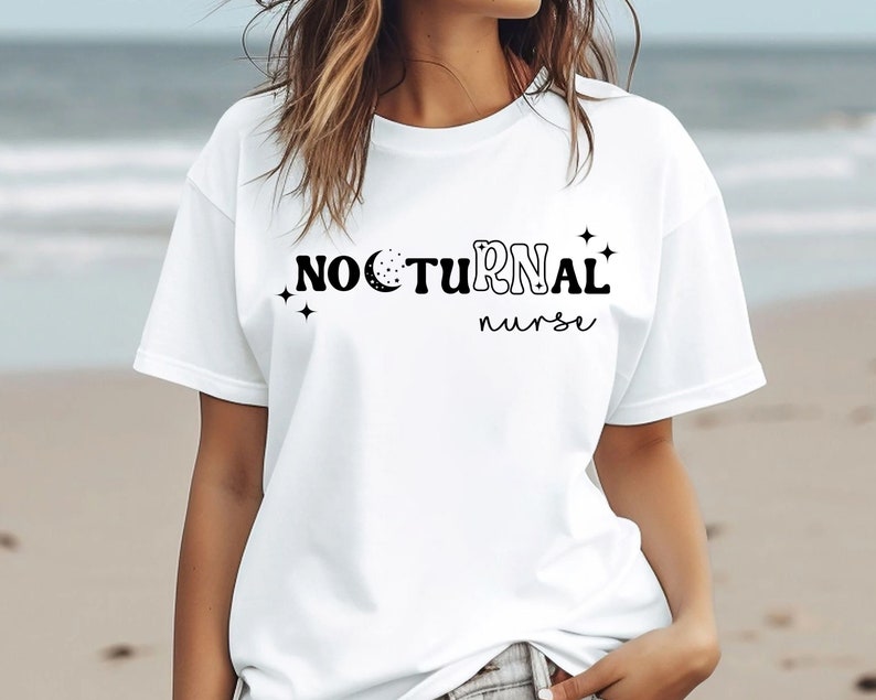 Nocturnal RN Shirt, Night Shift Nurse, Shirt, Funny Shirt for Nurse, Nurse Gift, Registered Nurse Tee, RN Shirt, Nurse Life, New Nurse 画像 2