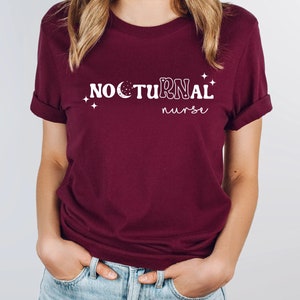 Nocturnal RN Shirt, Night Shift Nurse, Shirt, Funny Shirt for Nurse, Nurse Gift, Registered Nurse Tee, RN Shirt, Nurse Life, New Nurse 画像 4