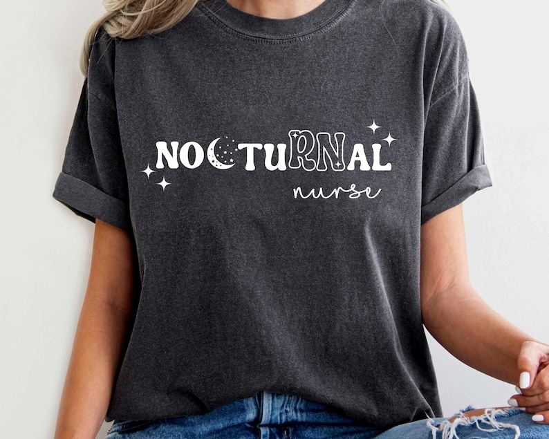 Nocturnal RN Shirt, Night Shift Nurse, Shirt, Funny Shirt for Nurse, Nurse Gift, Registered Nurse Tee, RN Shirt, Nurse Life, New Nurse 画像 1