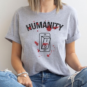 Vampire Shirt, Salvatore T-Shirt, Humanity Switch Off T-Shirt Mystic Falls Shirt