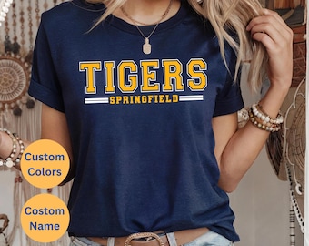 Custom School Team Shirt Teacher School Spirit Tee Personalized Sports Team Name T-Shirt Custom Colors TShirt High School Game Day T'Shirt