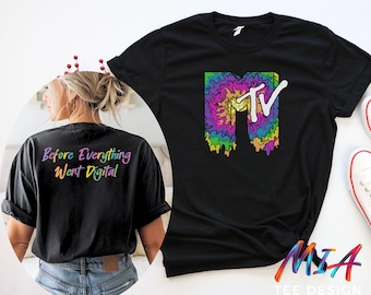 Retro MTV TShirt: Before Everything Went Digital Shirt Gift for 80s 90s Vintage Style Gift