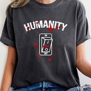 Humanity Switch Off T-Shirt, Vampire Shirt, Salvatore T-Shirt, Mystic Falls Shirt