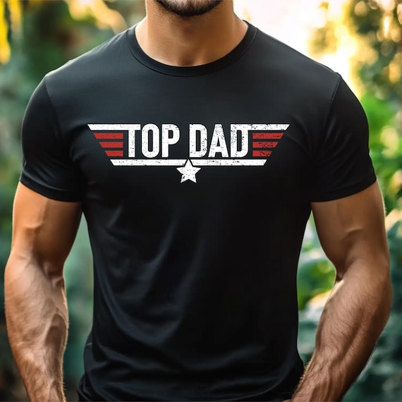 Top Dad Shirt, Vintage Dad Tee, Retro Father’s Day Shirt, Funny Dad Gift, Cool Dad Graphic T Shirt, Gift for Dad, Patriotic Style Dad Tee