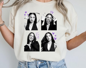 Olivia Rodrigo Concert Tour Graphic Tee, Sad Girl Collage Shirt, 90s Music Style T-Shirt