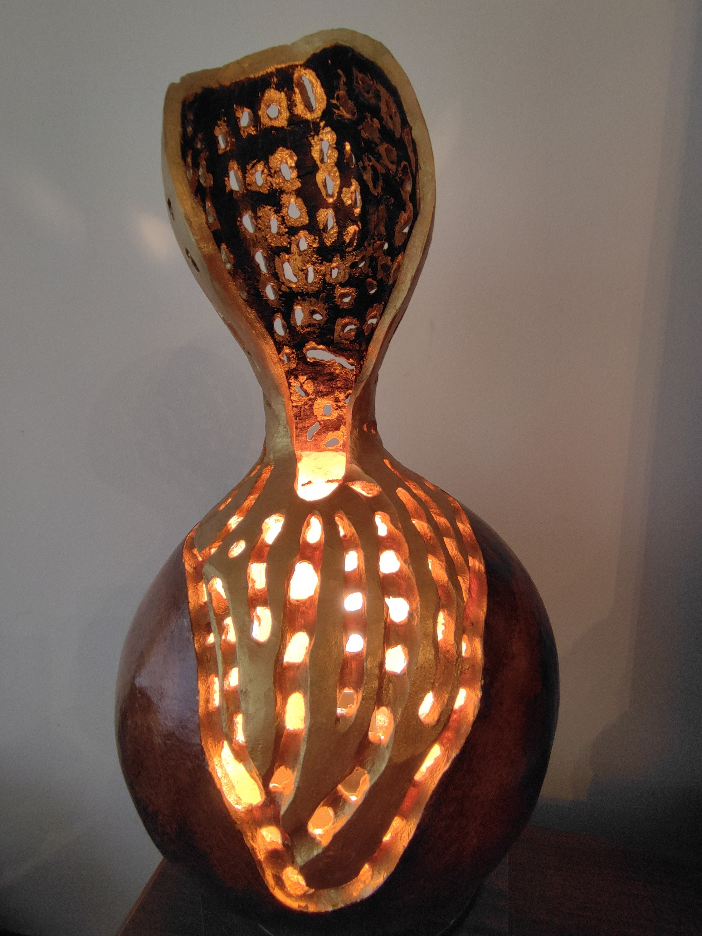 CAPPA Gourd Table Lamp,gourd Lamp, Decorative Lamp, Handmade Lamp, Gift ...