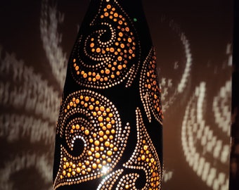 Abajur de mesa KYME em formato de cabaça, Abajur de cabaça, Abajur decorativo, Abajur artesanal, Presente, Luz romântica, Abajur para quarto, Abajur de mesa, Cabaça, Abajur de escrivaninha