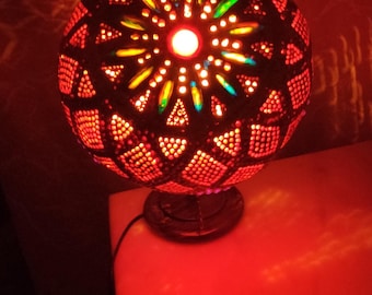 Luminária de mesa SOMA em formato de cabaça, Luminária de cabaça, Luminária decorativa, Luminária feita à mão, Presente, Luz romântica, Luminária de quarto, Luminária de mesa, Cabaça, Luminária de mesa