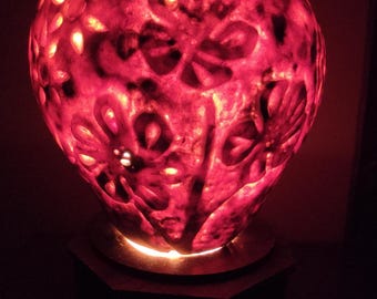 Abajur de mesa em cabaça MARDIN, Abajur de cabaça, Abajur decorativo, Abajur artesanal, Presente, Luz romântica, Abajur para quarto, Abajur de mesa, Cabaça, Abajur de escrivaninha
