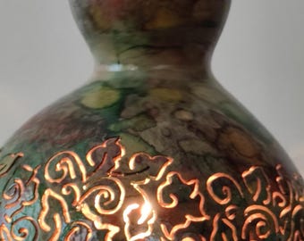 Luminária de mesa de cabaça İZMİR, Luminária de cabaça, Luminária decorativa, Luminária feita à mão, Presente, Luz romântica, Luminária de quarto, Luminária de mesa, Cabaça, Luminária de mesa