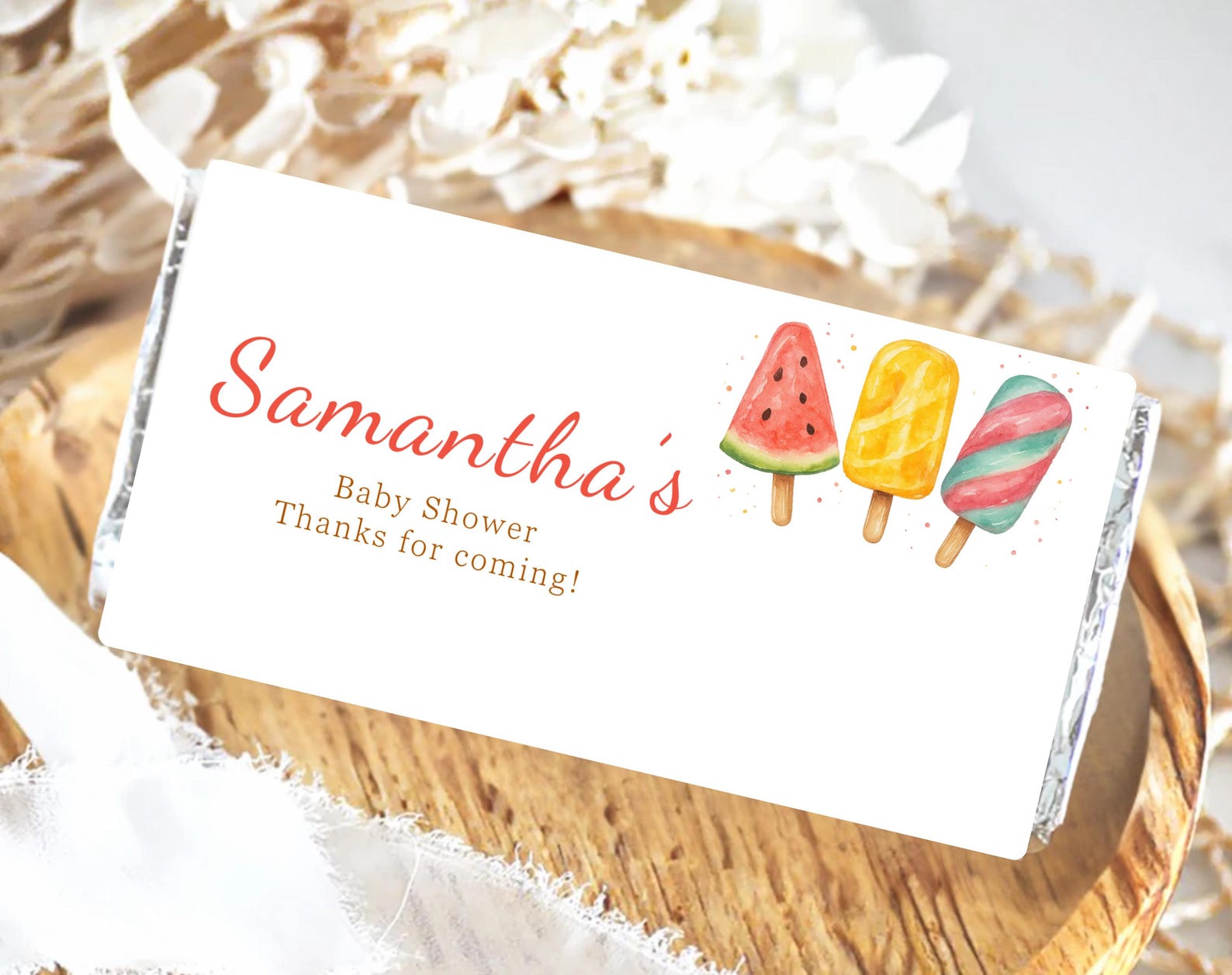 Wrapper Girl Editable She's Ready to Pop Baby Shower Chocolate Wrapper, Pink ...
