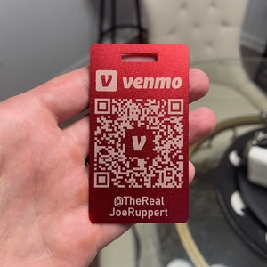 Golf Bag Tag - Venmo PayPal Cash App QR Code - Custom Engraved Metal Tag - Luggage Tag - Personalized - Payment - Golf Gift Idea - PGA TOUR