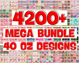 Bundle 40OZ Tumbler Wrap Mega Bundle, 40 oz Tumbler Design, Digital Download.