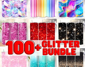 Bundle Glitter Tumbler Wrap, Tumbler Wrap Bundle, 20oz Skinny Tumbler Sublimation Design, Digital Download