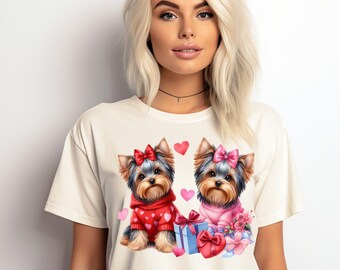 Valentine Yorkie Shirt, Funny Yorkshire Terrier Gift